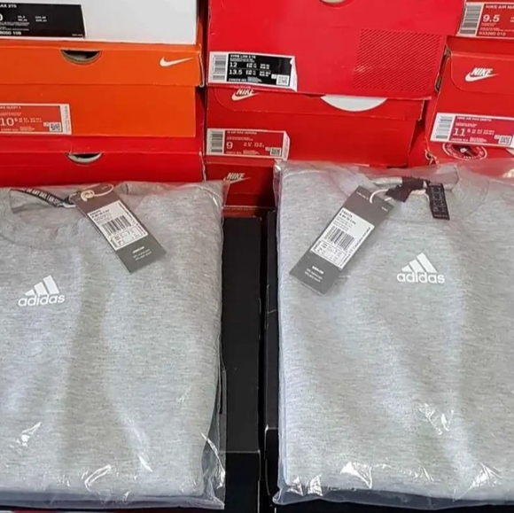 ADIDAS ESSENTIALS FLEECE SWEATSHIRT HEATHER GREY MEN'S SIZE XL BRAND NEW IN BAG - Picture 6 of 9